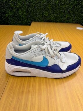 Nike Air Max SC Running Shoes Mens 9 White Blue Sneakers Trainers CW4555-012*